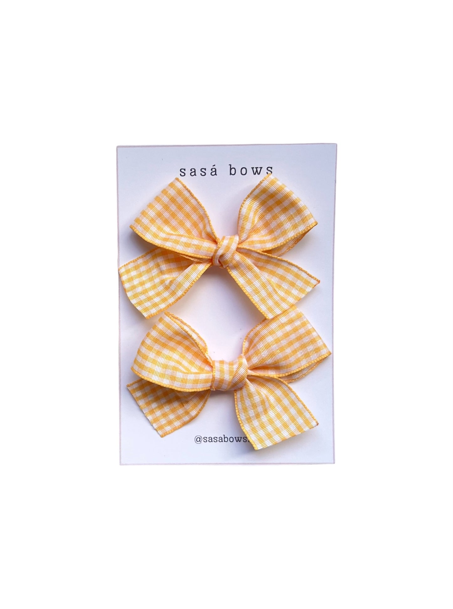 Lazos cuadrillé Amarillo | Par de pinches