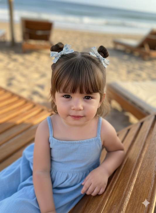 Lazo flora | par de mini pinches