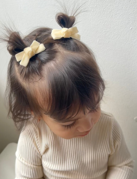 Velvet Knot Par Mini Pinches para Niña