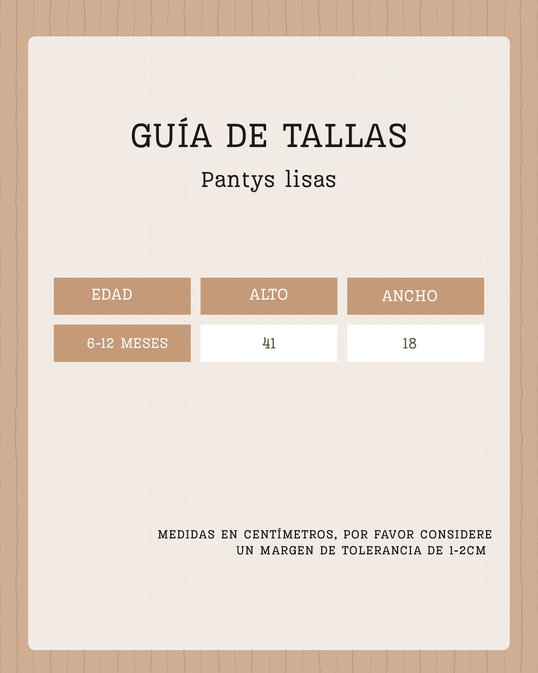 Pantys Lisas básicas | 6-12 m