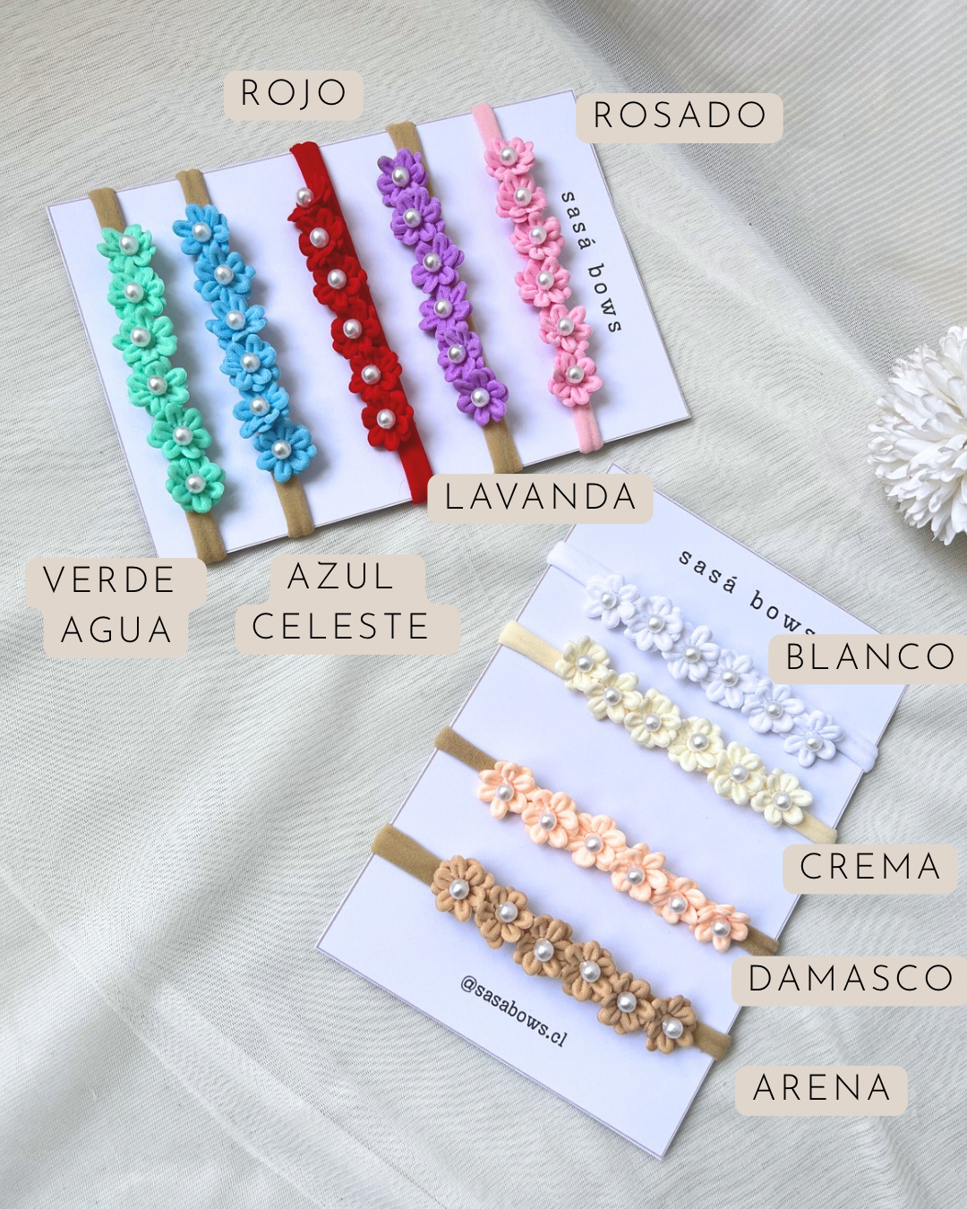 Cintillo Florecitas para Bebé y Niña - Diadema Flores Delicadas