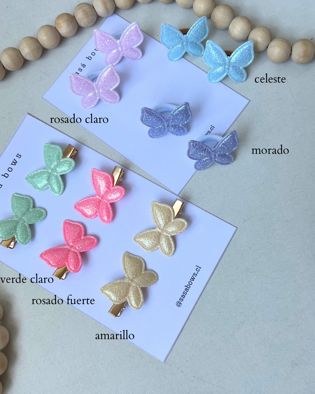 Mini Mariposas | par de mini pinche o mini colet