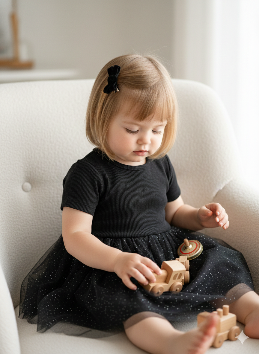 Velvet Knot Par Mini Pinches para Niña