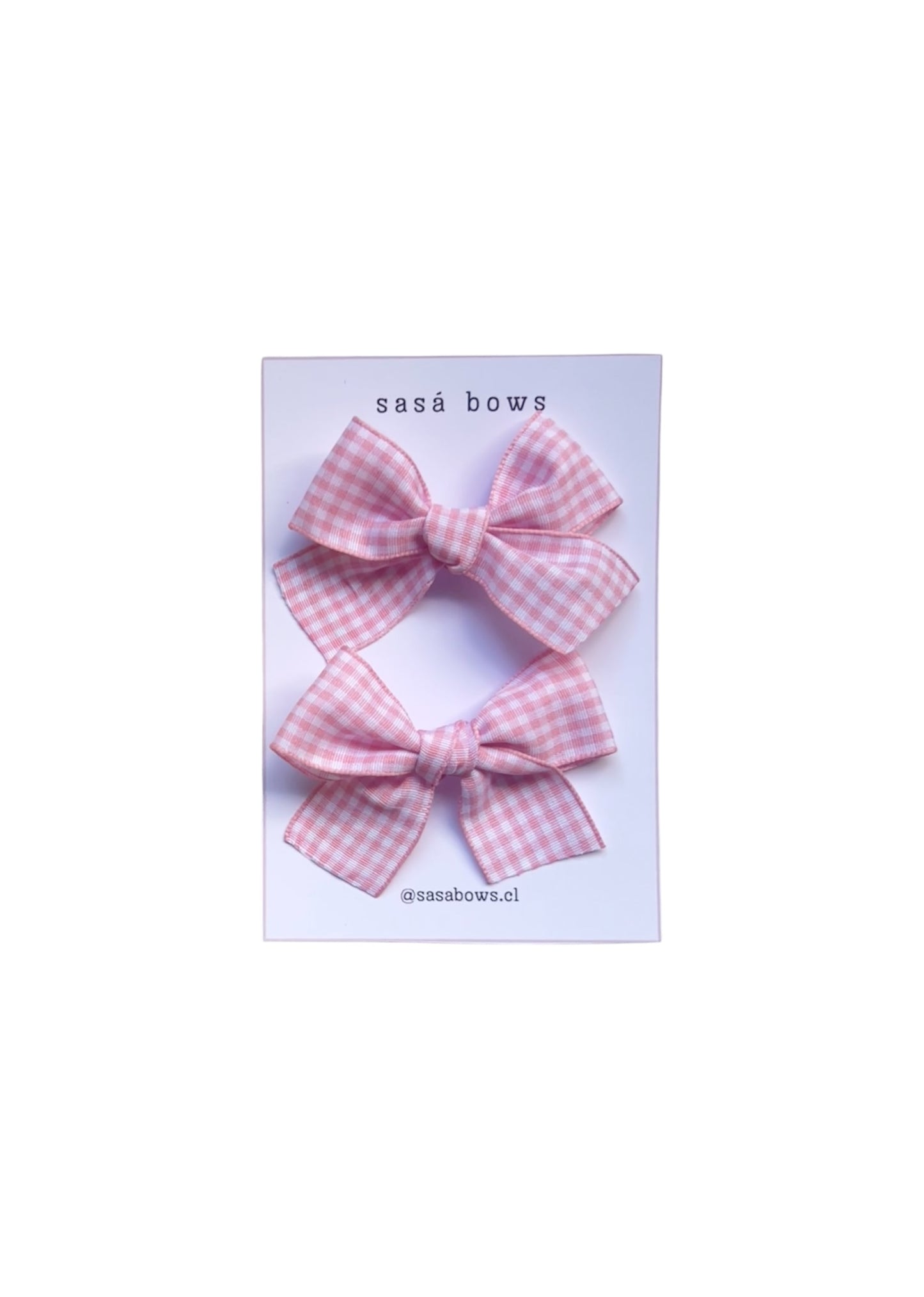 Lazos Cuadrillé Rosado Par para Niña