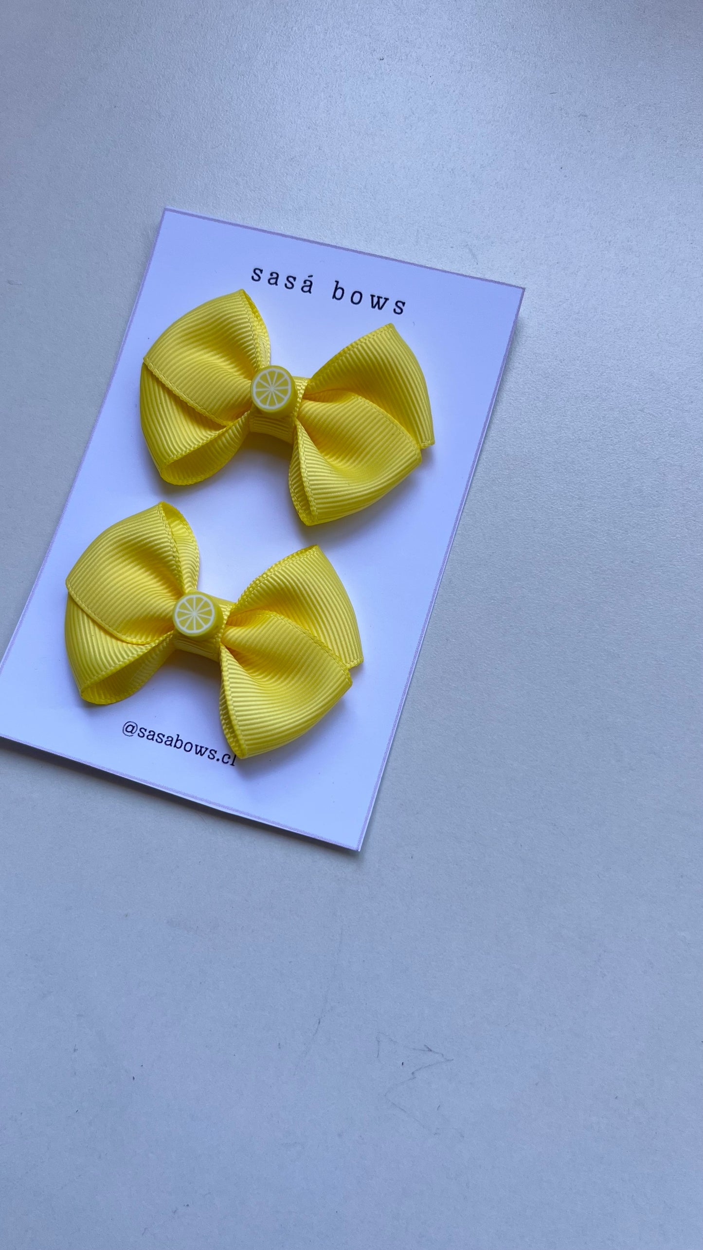 Par de lazos Aura Lima Limón