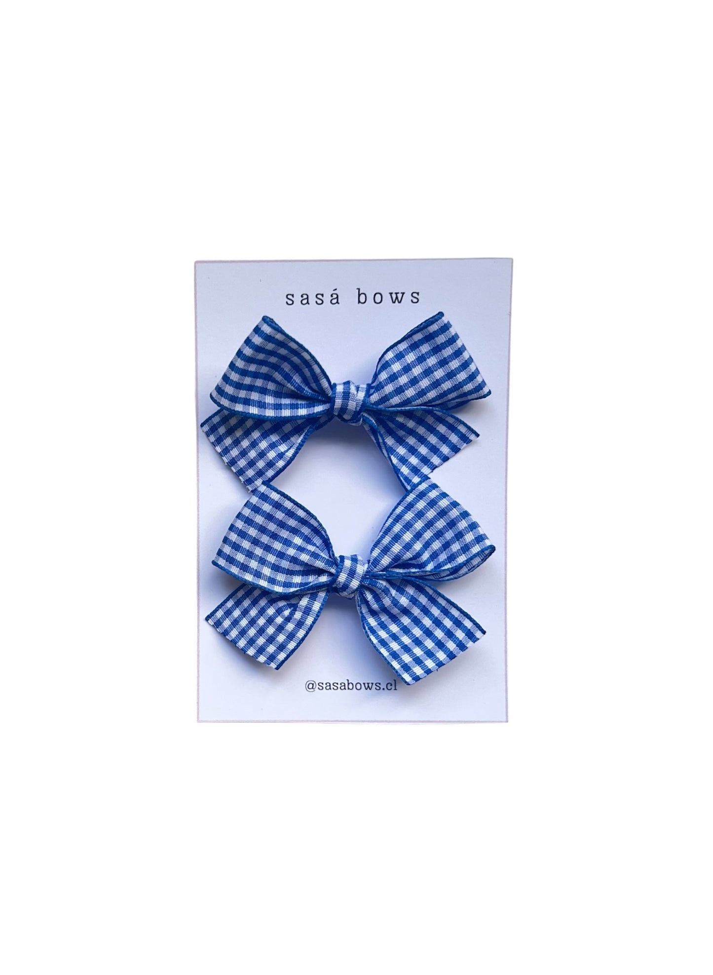 Lazos cuadrillé Azul | Par de pinches