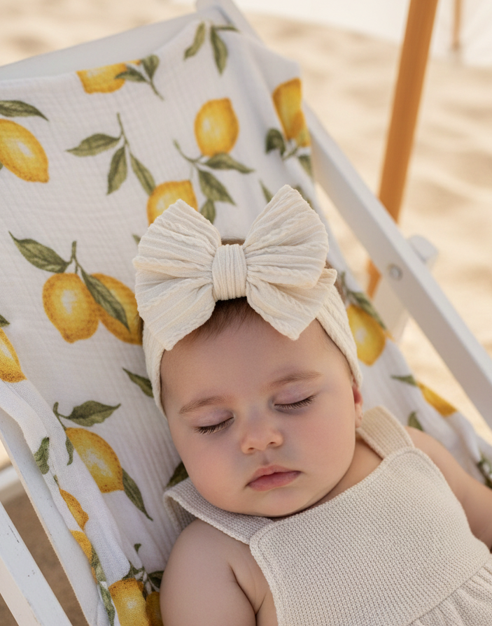 Cintillo Almendra Grande Beige