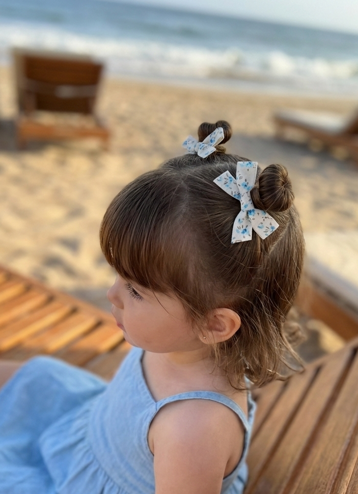 Lazo flora | par de mini pinches