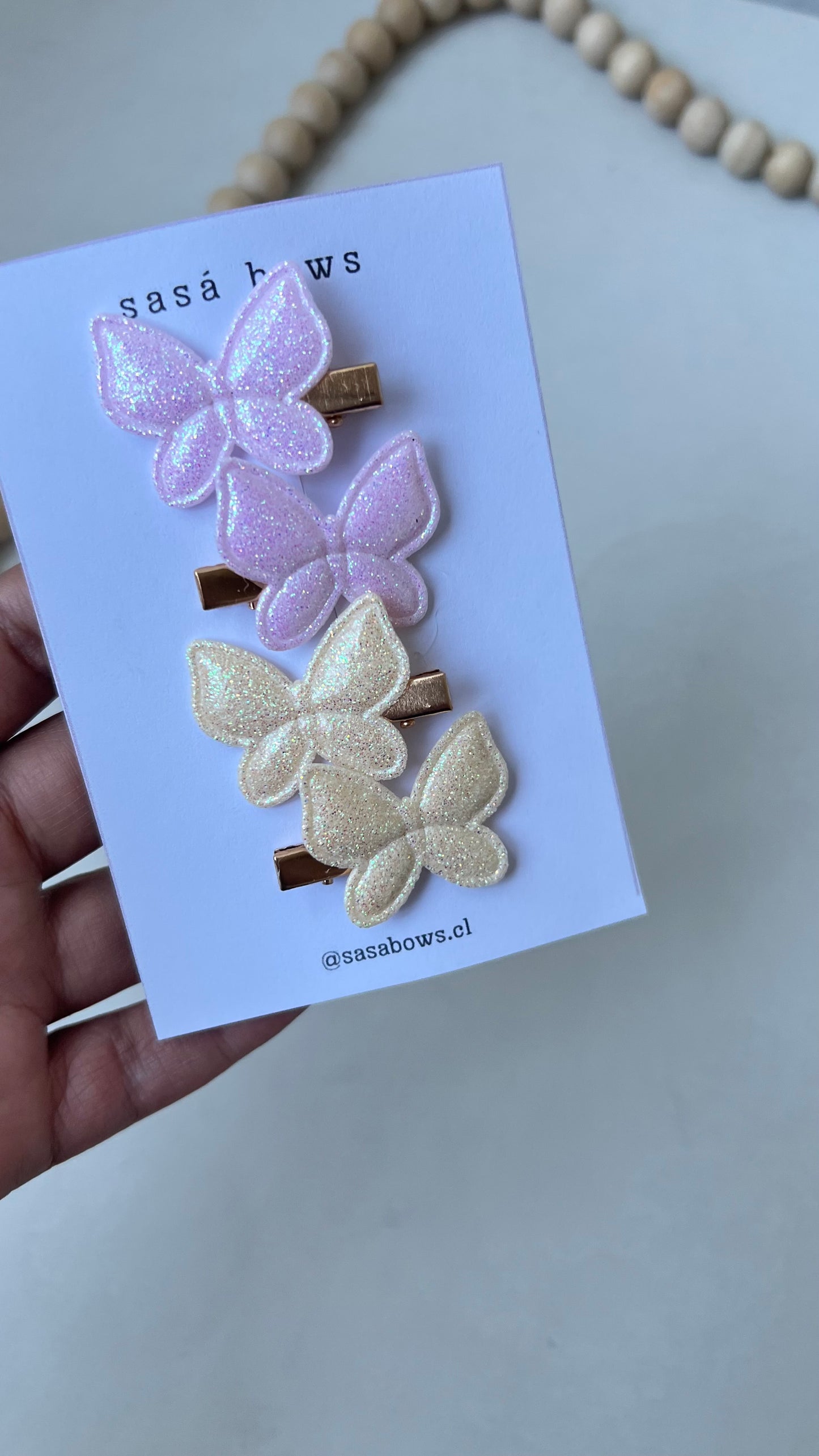 Mini Mariposas | par de mini pinche o mini colet