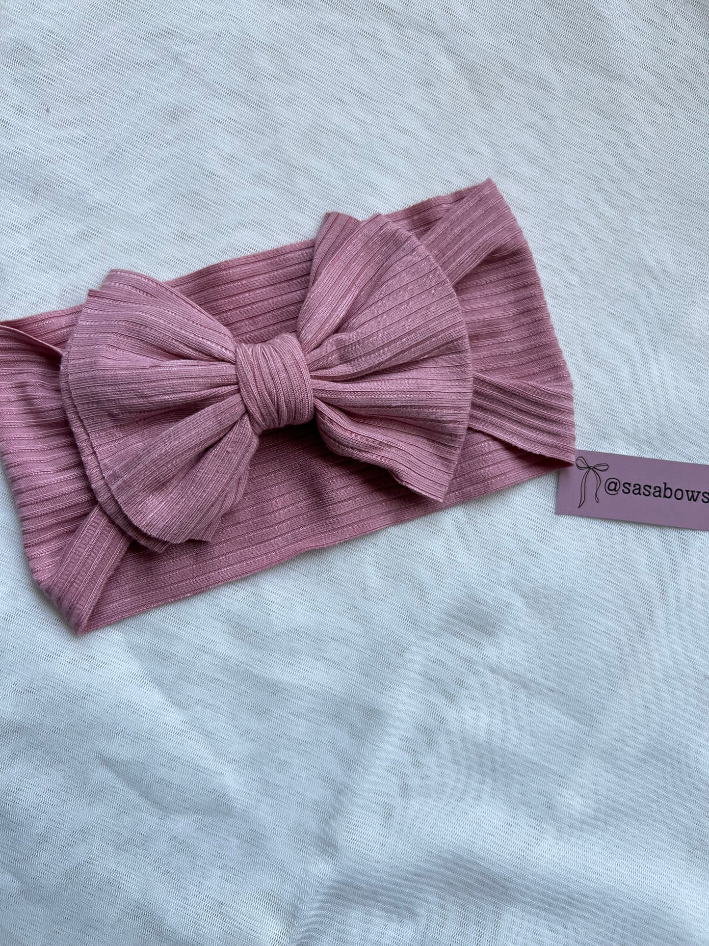 Cintillo Bow Palo Rosa