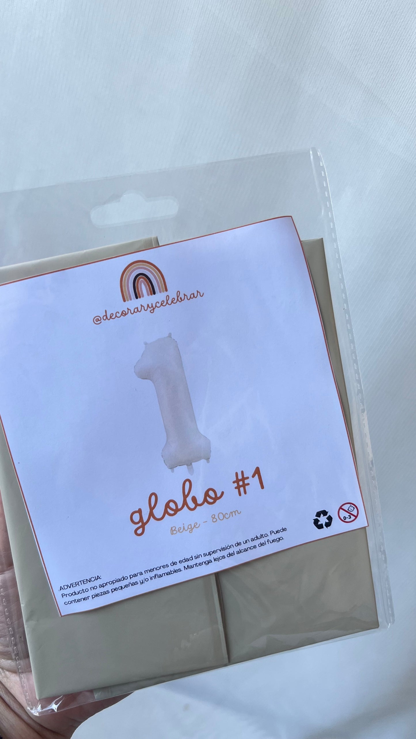 Globo Número 1 Oro Rosa Mate para Primer Añito