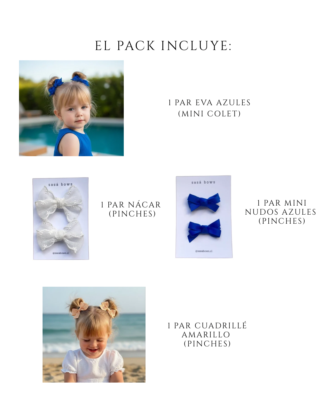 Pack verano pinches y mini colets | últimos modelos